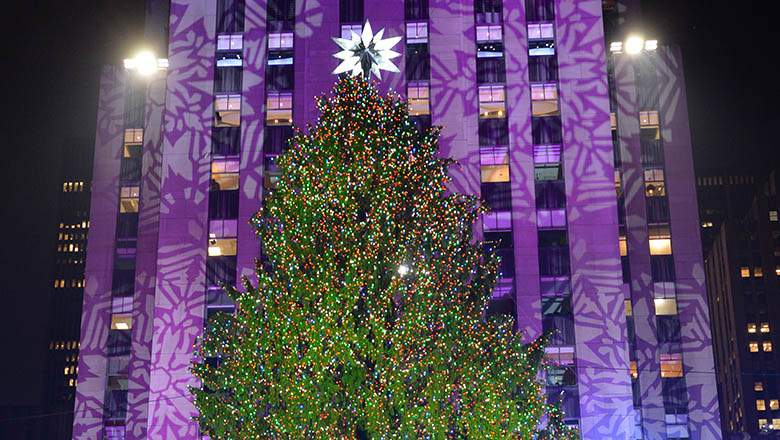 iluminación del arbol en nueva york, donde que el arbol en nueva york, iluminación en television