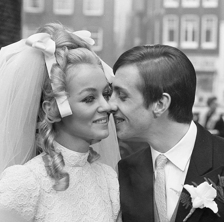 Johan y Danny en el d&iacute;a de su boda, el 2 de diciembre de 1968. (Wikipedia) 