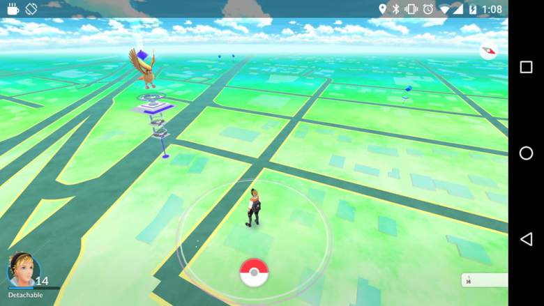 Pokemon Go se puede jugar en modo horizontal en iOS y Android. (Reddit / DetachableMonkey)