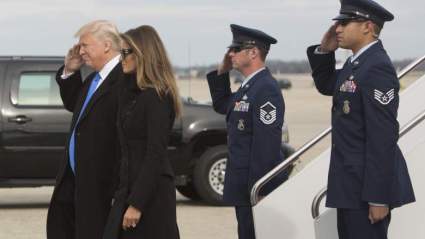 VER: Donald Trump y Melania Llegan a Washington para la Inauguración Presidencial [Vídeo]