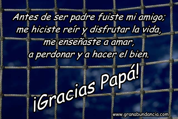 Frases de Agradecimiento para el Dia del Padre