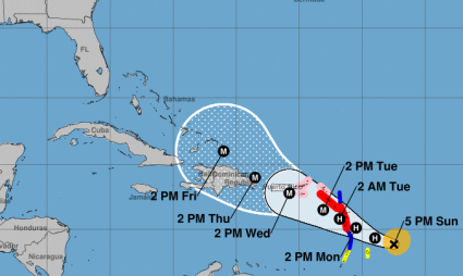Huracán María – Jacksonville, Florida: Proyección y pronóstico