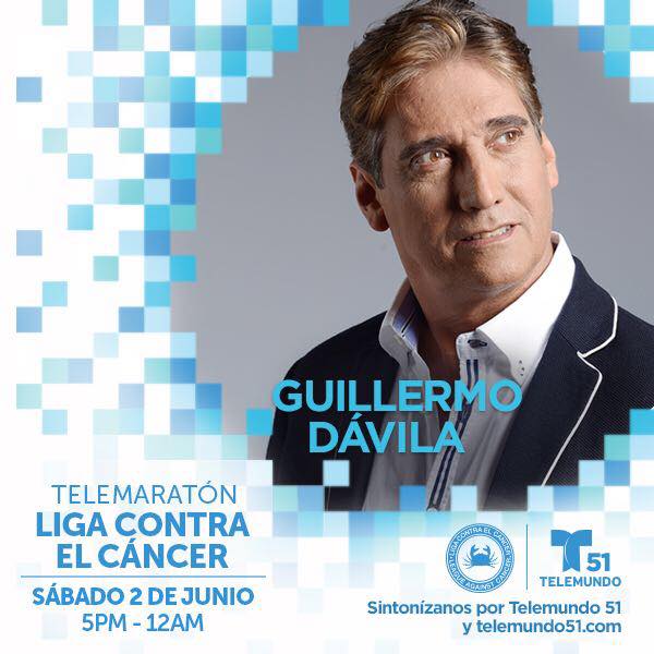 Guillermo D&aacute;vila en el Telemarat&oacute;n de la Liga Contra El C&aacute;ncer 2018