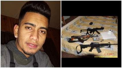 Cristhian Rivera publicó fotos de armas y muchas selfies en Facebook