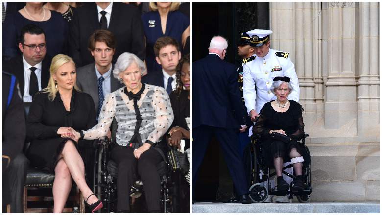 Roberta McCain, John McCain’s Mother, Attends His Funeral, la mamá del senador Mc Cain