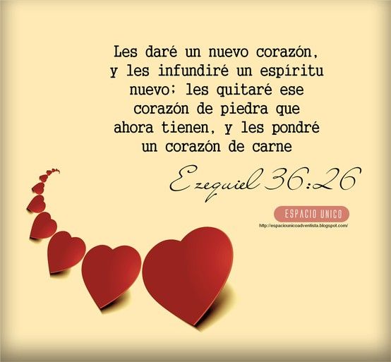 !Feliz Año Nuevo 2019!: Versículos de la Biblia para compartir, Ezequiel 36: 26