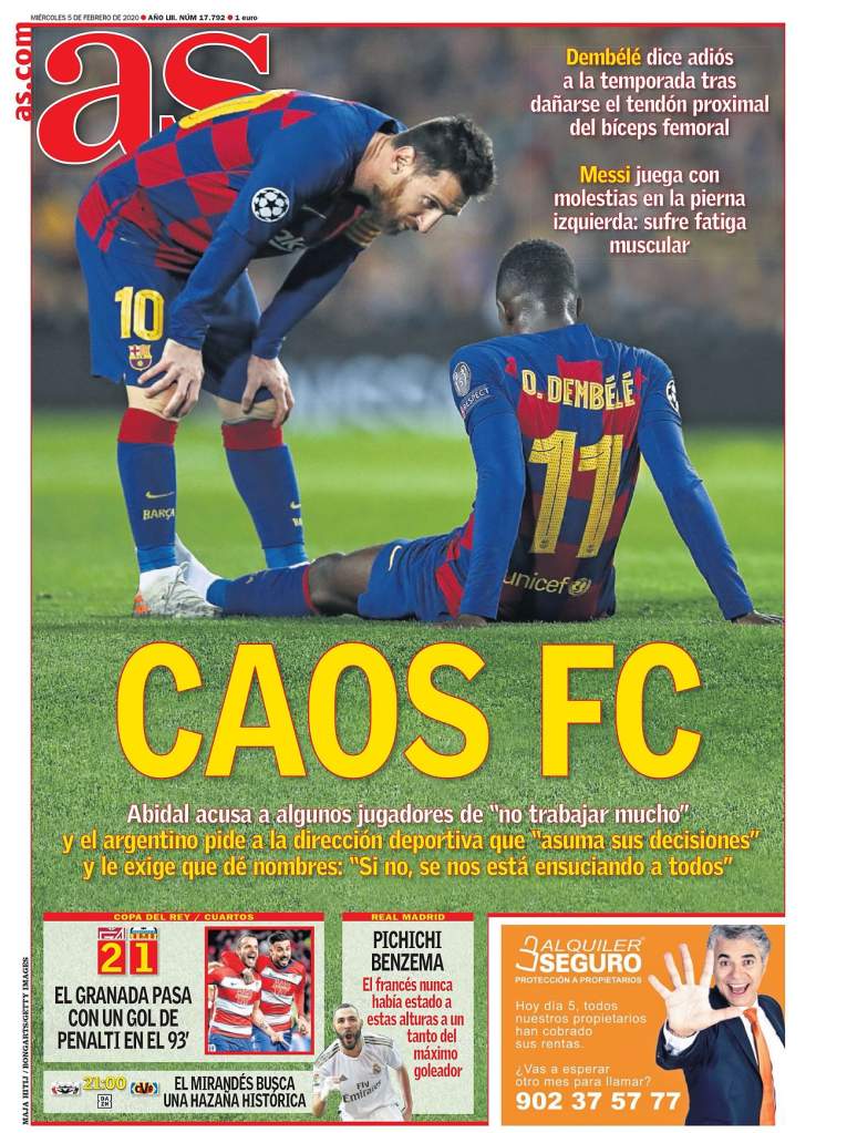 Portada del Diario AS