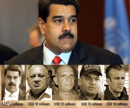 Estados Unidos ofrece 55 millones por CINCO miembros del Chavismo: ¿Quiénes son?