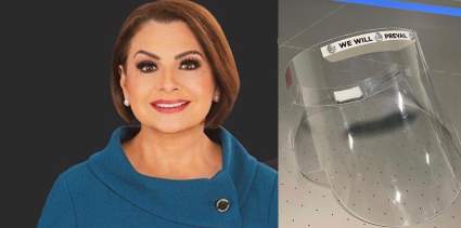 Qué hay detrás del protector facial de María Antonieta Collins?