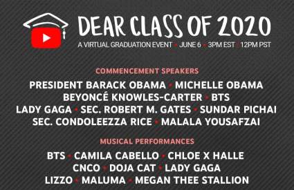 “Dear Class of 2020”: El concierto virtual de YouTube repleto de estrellas ¿Cuándo es?