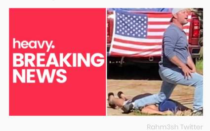 [VER] Joe y Jim DeMarco: partidarios de Trump recrean la muerte de George Floyd en una protesta