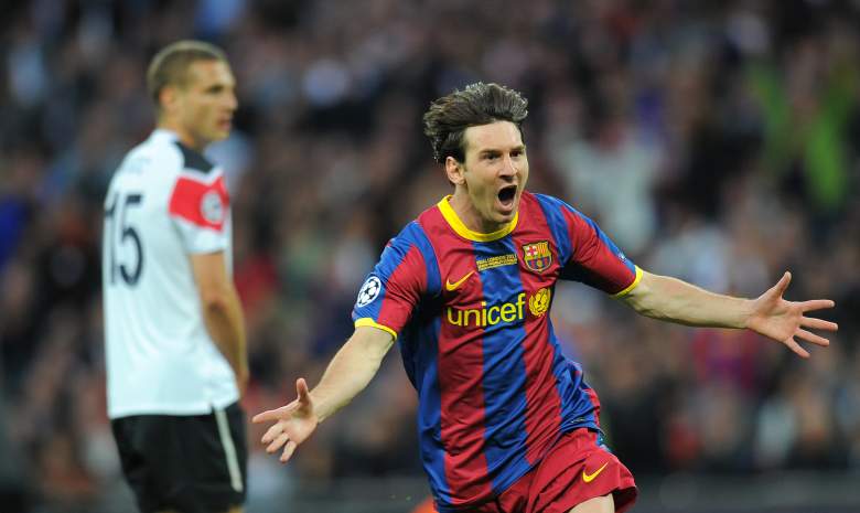 Messi con la camiseta del FC Barcelona