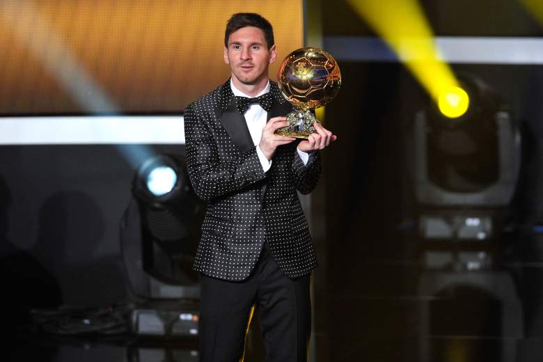 Messi con el Balón de Oro