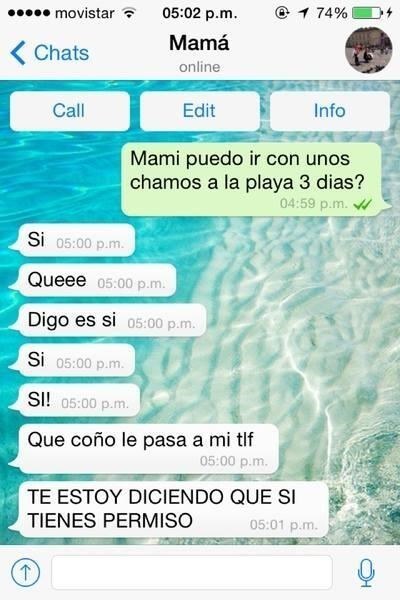 Mira las conversaciones chistosas en WhatsApp Mira las conversaciones chistosas en WhatsApp