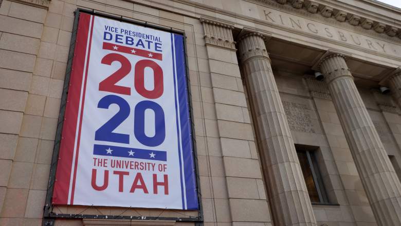 Kingsbury Hall de la Universidad de Utah de Salt Lake City, Utah. El vicepresidente de los Estados Unidos, Mike Pence, y la candidata demócrata a la vicepresidencia, la senadora Kamala Harris se enfrentarán esta noche.