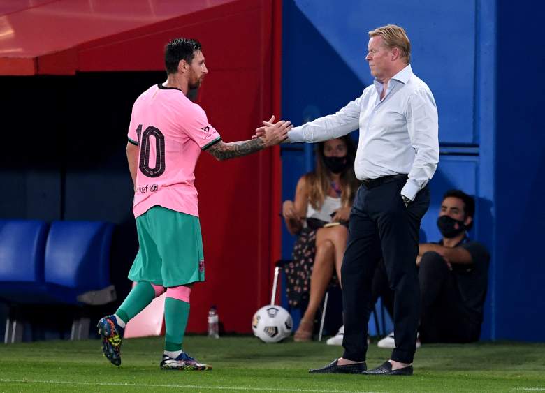 Leo Messi y Ronald Koeman - FC Barcelona