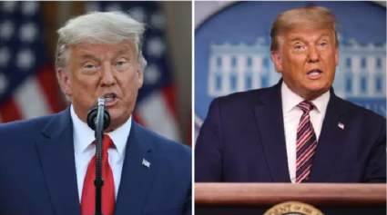 ¿Trump aparece en conferencia de prensa con cabello gris? ¿Serán los estragos de la presidencia?