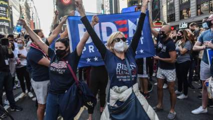 Fiesta en las calles por triunfo de Biden. ¿Qué hacen los partidarios de Trump? [VIDEOS]