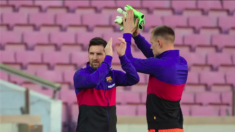 Lionel Messi y Ter Stegen - FC Barcelona