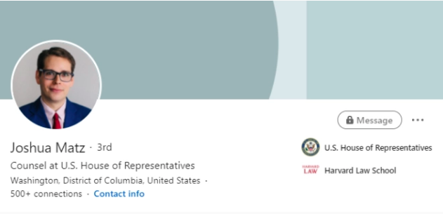 Joshua Matz es el abogado representando la C&aacute;mara en el juicio pol&iacute;tico de Trump