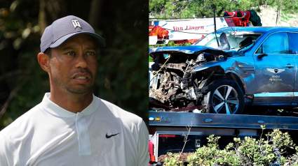 Impactantes fotos del auto de Tiger Woods: el testimonio de la policía