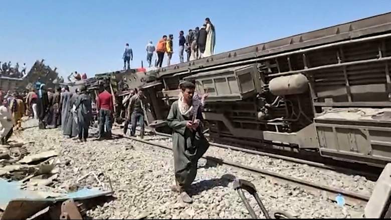 Choque de trenes en Egipto