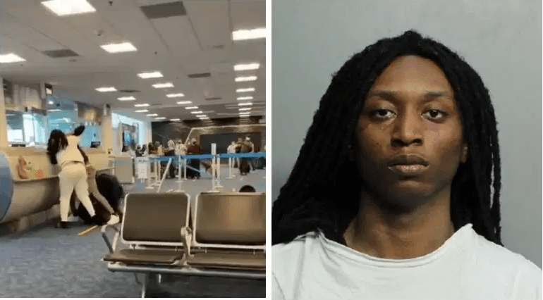 El documentalista Billy Corben capturó una pelea en el aeropuerto de Miami en video./Jameel Tremain Decquir fue arrestado en el incidente.