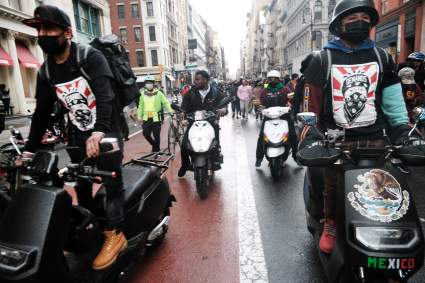 [Videos]: Deliveristas paralizan Nueva York reclamando justicia y mejores condiciones