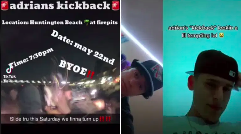 Captura de pantalla del video de Adrian Kickback TikTok