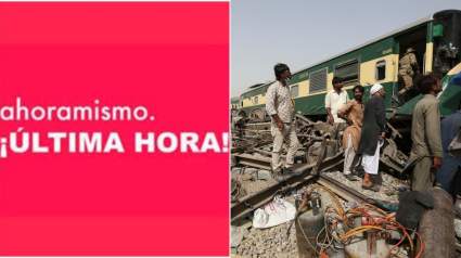 Choque de trenes en Pakistán: al menos 40 muertos: [IMÁGENES]