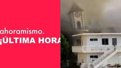 El momento en el que la lava del volcán de La Palma arrasa con una iglesia – IMÁGENES FUERTES