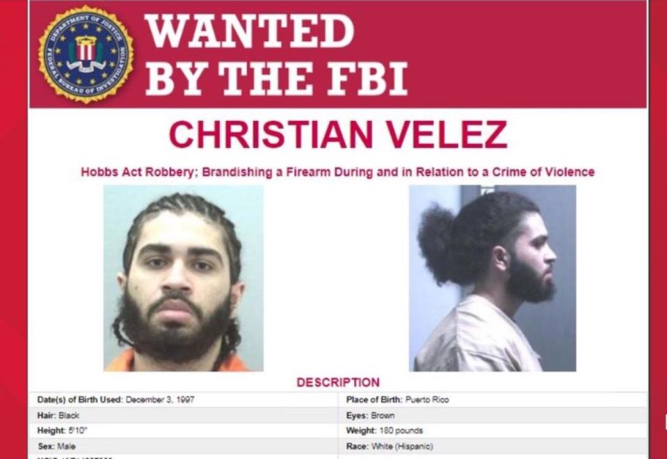 FBI busca a peligroso criminal latino Christian Vélez