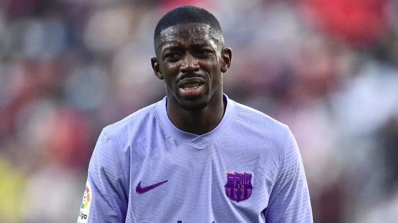 Ousmane Dembélé durante el partido del Barcelona ante Osasuna.