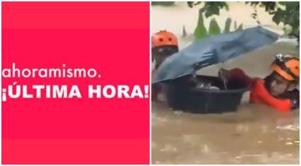 Rescatan a bebé en medio del supertifón Odette en Filipinas – Video