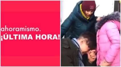 Guerra en Ucrania: Niña rompe en llanto porque su padre debe ir a la guerra – Video