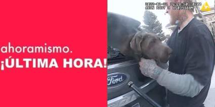 Colorado: Rescate de un perro atrapado en un auto en llamas – Video