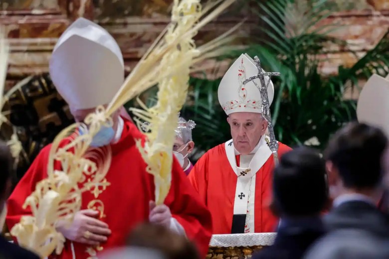 Papa Francisco en misa de Domingo de Ramos