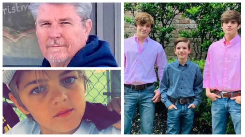 La familia Collins: Mark, Waylon, Carson, Hudson y Bryson