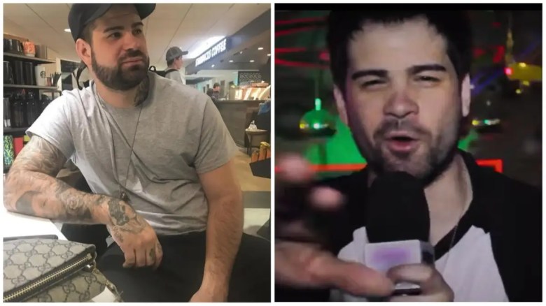 Hunter Moore hoy (izquierda) y hace años (derecha)