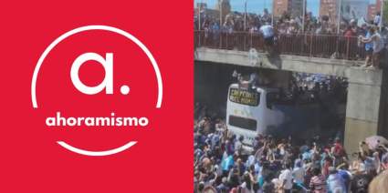 Hincha se tira de un puente al bus de Argentina y pone en riesgo la vida de Messi – Video