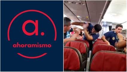 Pánico a bordo: Pasajeros ebrios desatan feroz pelea en vuelo a Chile – VIDEO