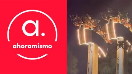 Falla mecánica en atracción deja a personas boca abajo en las alturas [VIDEO]