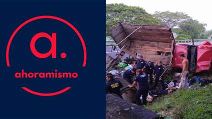 Diez muertos y varios heridos tras volcarse camión con migrantes en México