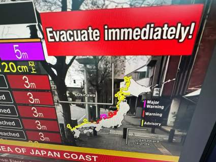 Terremoto en Japón de 7,6 grados: ALERTA  de Tsunami