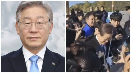 Apuñalan al líder de la oposición en Corea del Sur, Lee Jae-myung