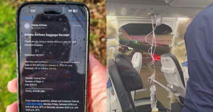 El celular que salió volando del Boeing de Alaska Airlines quedó intacto
