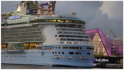 Buscan a joven que saltó borracho de un crucero de Royal Caribbean
