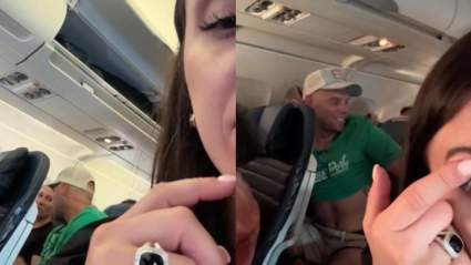 Hombre es captado siendo infiel en vuelo de United Airlines [VIDEO]