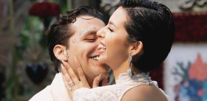 Primeras fotos del matrimonio de Christian Nodal y Ángela Aguilar [VER]