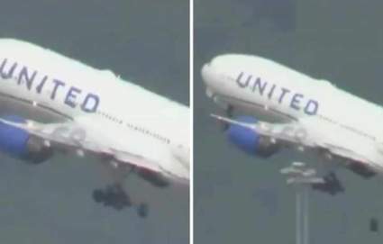 Avión de United Airlines pierde rueda durante despegue en Los Ángeles [VIDEO]